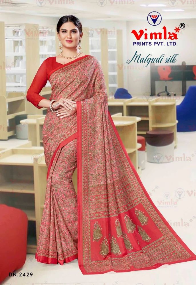 Vimla Prints Malgudi Silk Saree - (2429-2430_C)