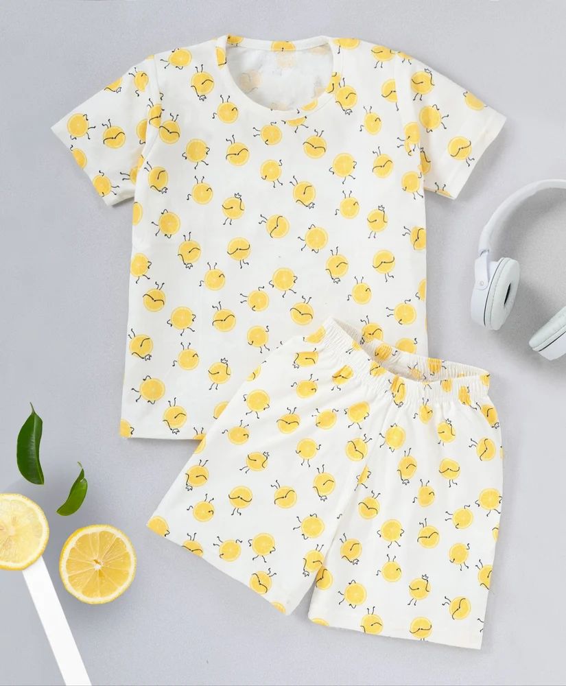 Kids Printed Full Sleeves Night Suit