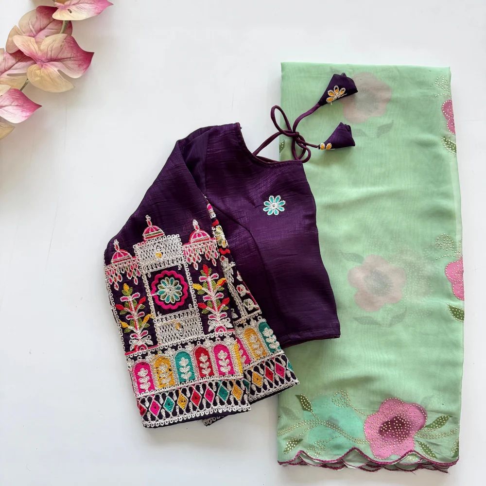 Pure Khadi Georgette Silk Sarees