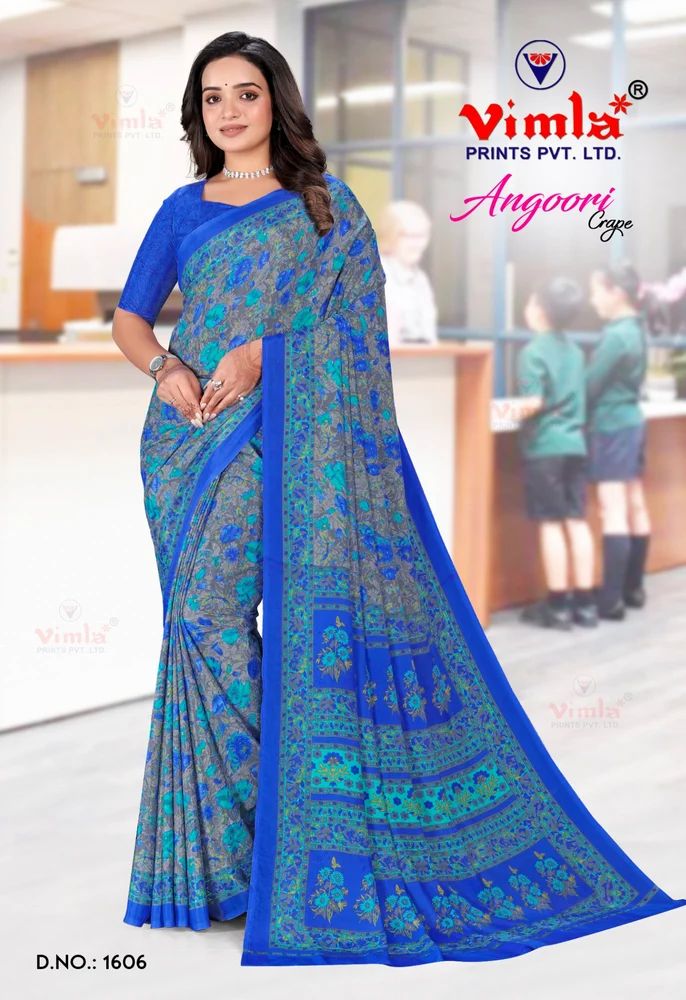 Formal Wear Uniform\u00a0Sarees\u00a0For\u00a0School\u00a0Teachers (1606_AC)