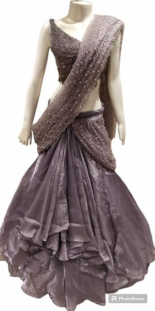 Crop top saree
