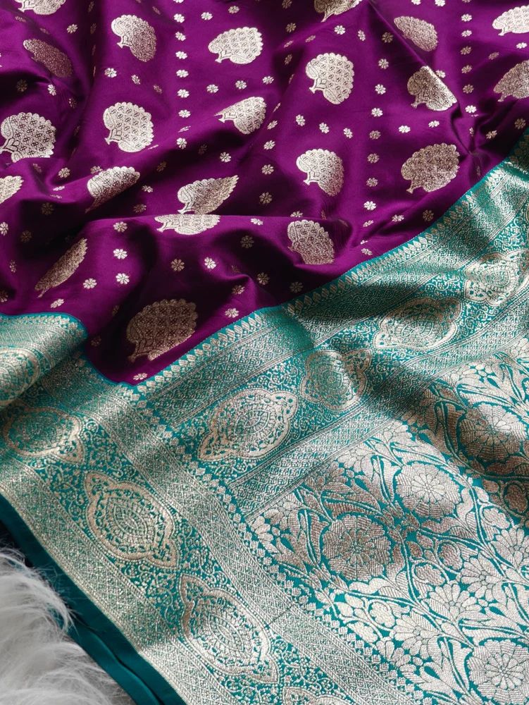 BANARASI SEMI SATIN WEAVING SILK SAREE AT WHOLESALE PRICE