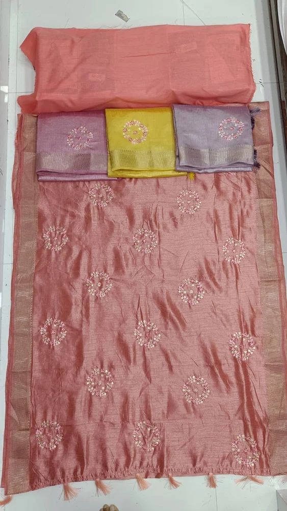 Cotton Embroidery Sarees