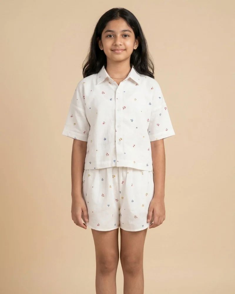 Kids Coller T Shirt And Shorts Set
