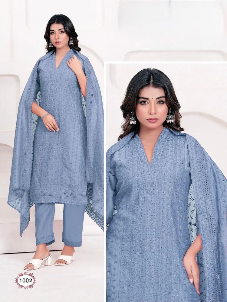 Ladies Designer Silk Suit