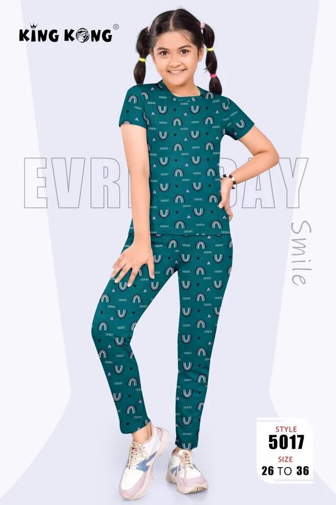 Girls' Cotton Co-Ord Nightwear Set Comfortable & Stylish (Sizes 28-36)