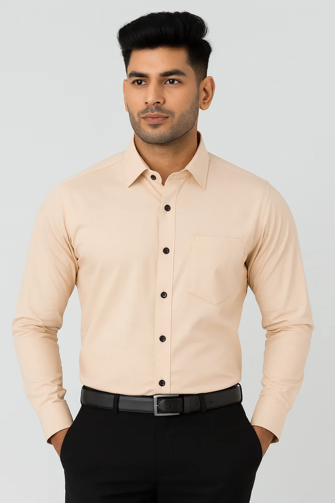 Men Peach Shirt