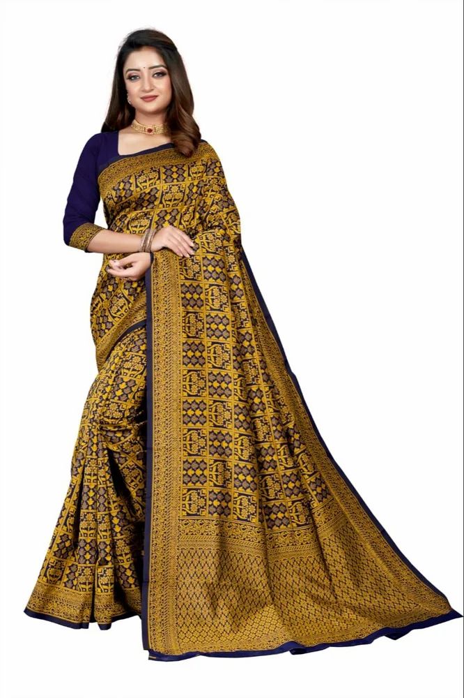 zari work Party Wear Lichi Soft Kanjivaram Silk Saree, Handwash, 6 m (with blouse piece)