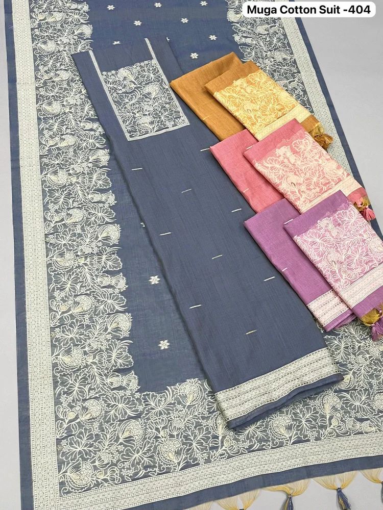 MUGA COTTON DRESS MATERIAL