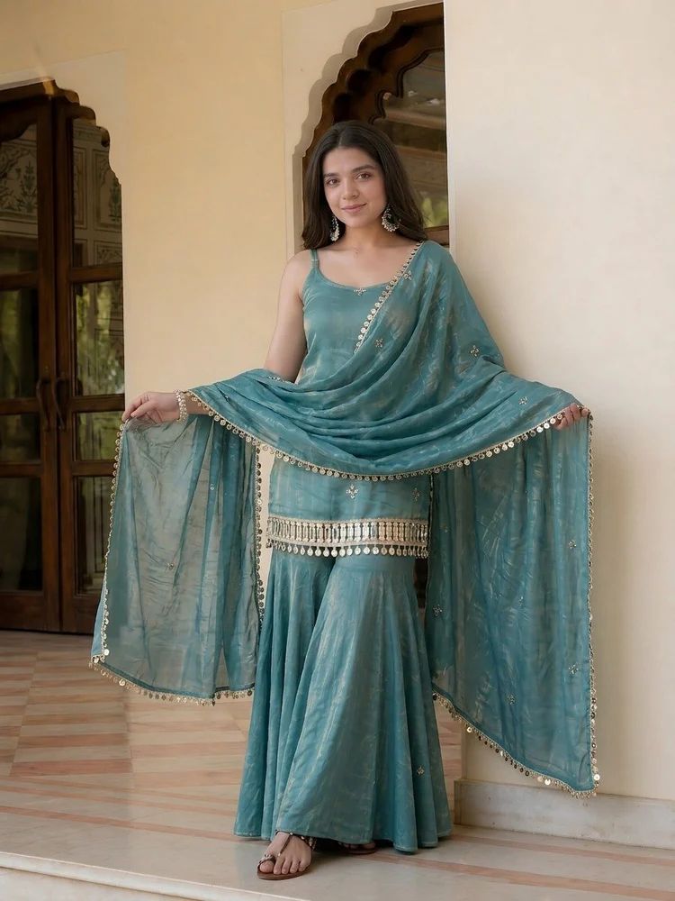 Trendy Culture Premium Fancy Fabric Sharara Set Manufacturer