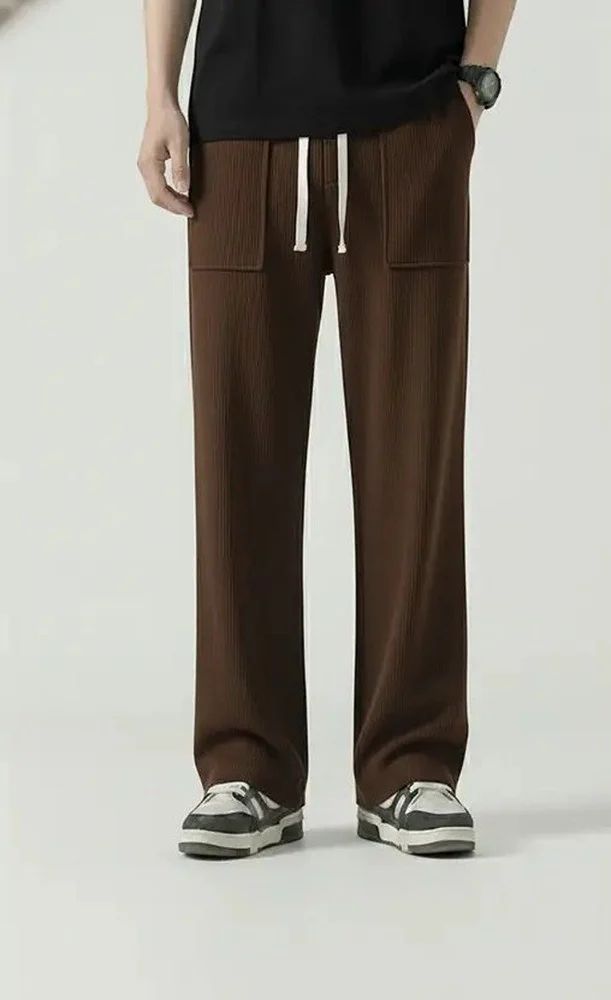 Deep Brown Lycra Corduroy Pants