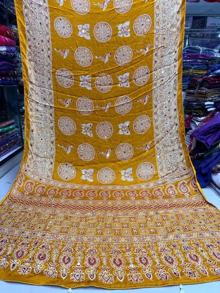 Mirror Work Saree