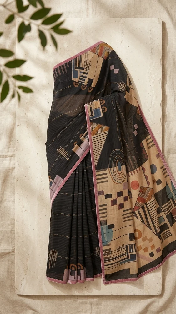 Weightless Georgette Saree-black