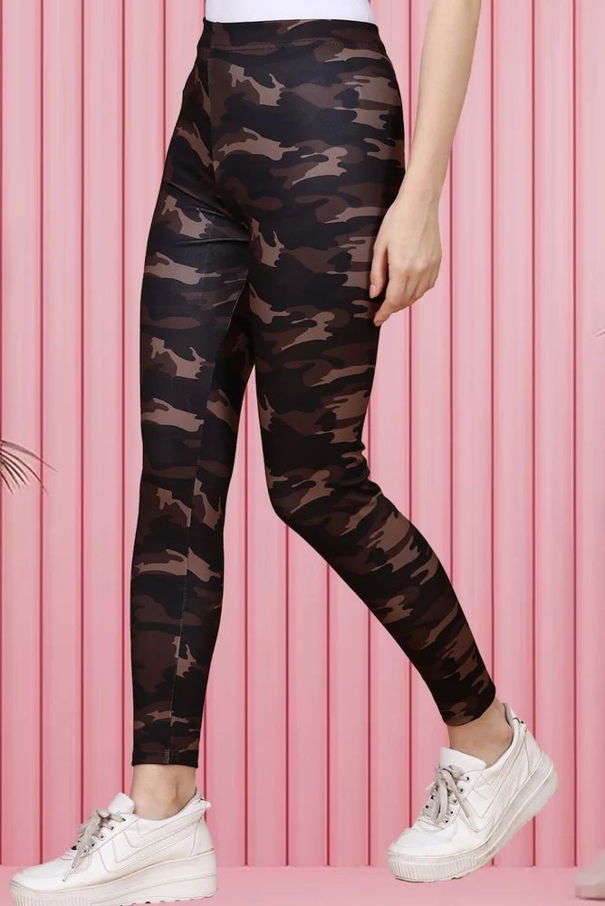 Green Army Printed Leggings