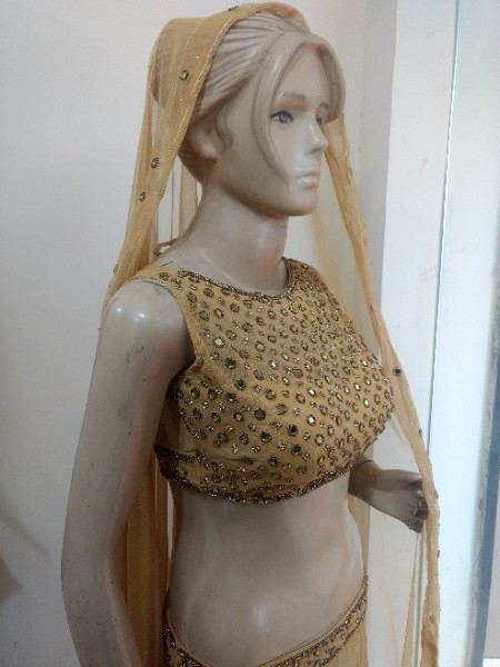 Cream Lehenga Choli