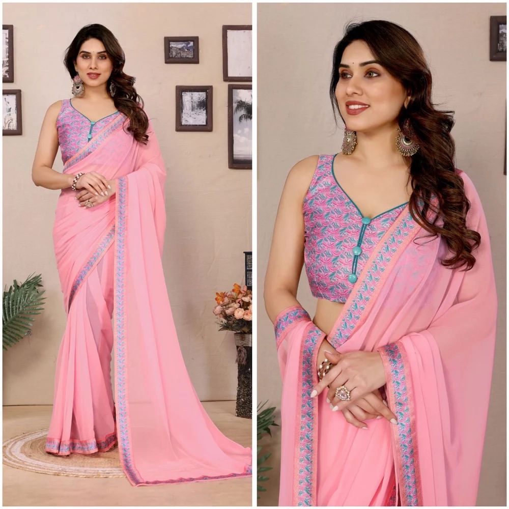Fancy Printed Georgette Saree