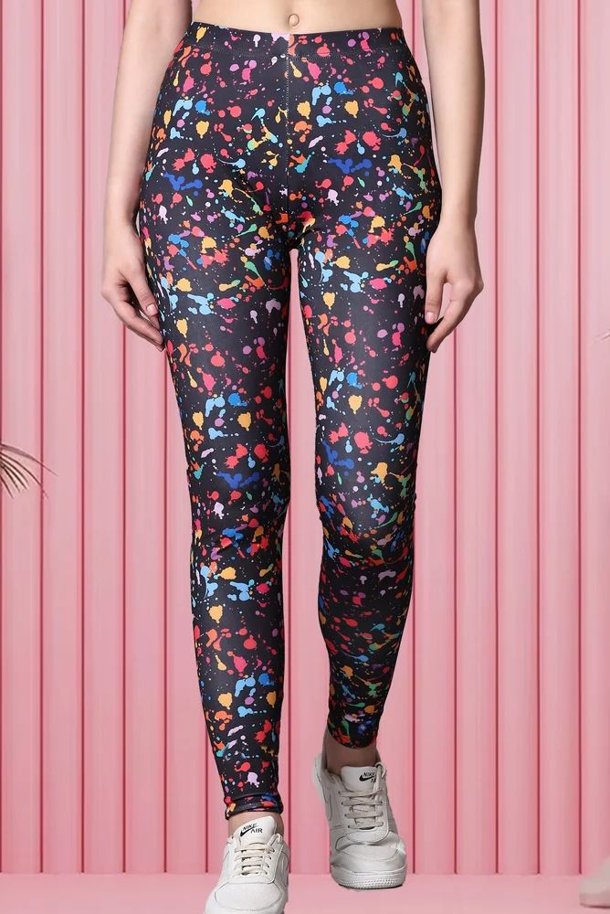 Ladies Multicolored Printed Leggings