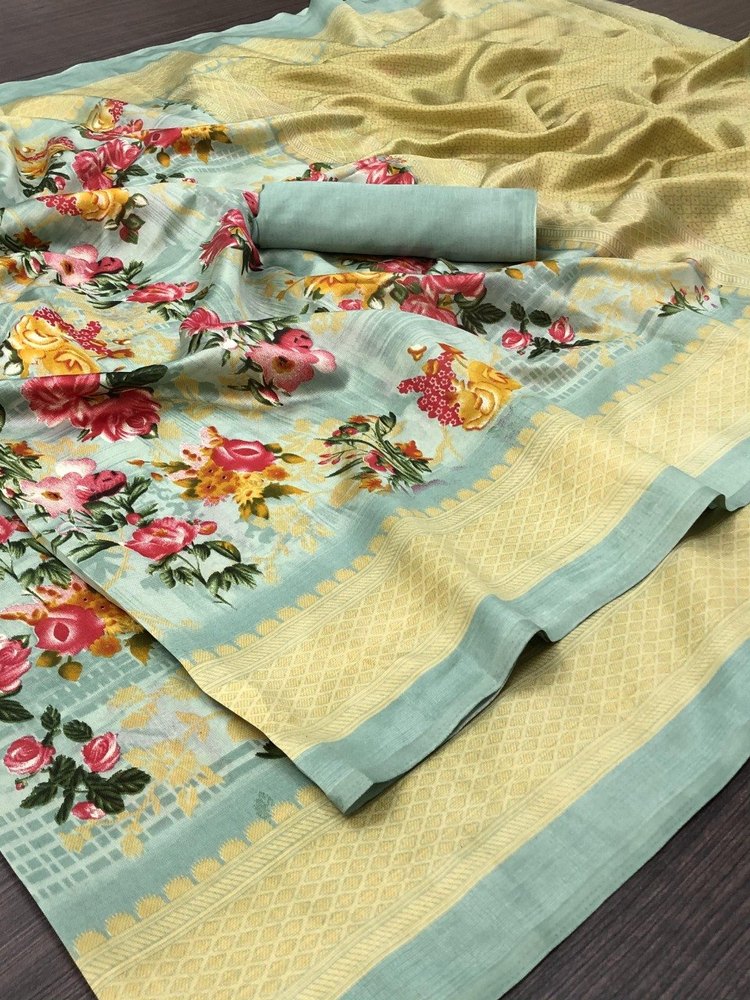Lichi Silk Saree, 6 m (with blouse piece)