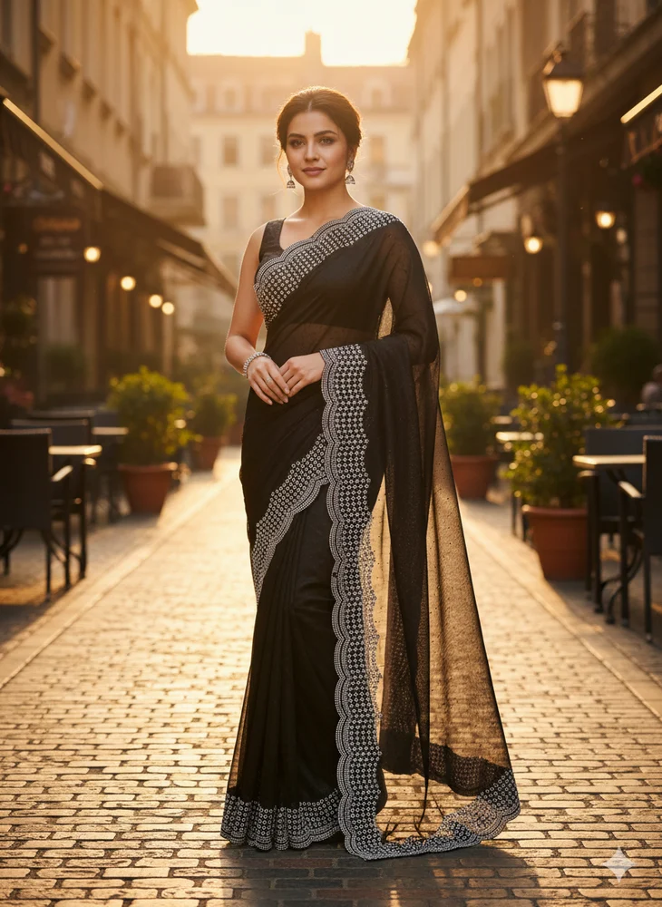 FENDY TWILL DIAMOND SAREE