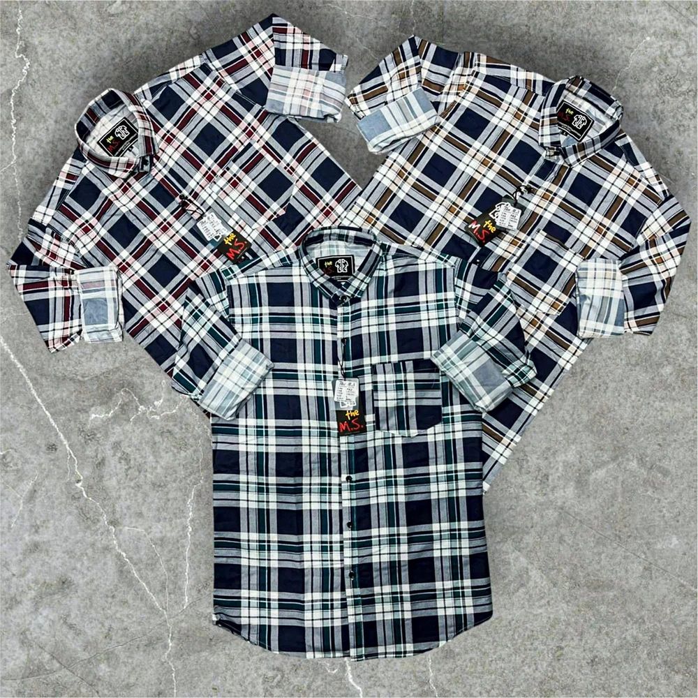 Men Cotton Check Shirt