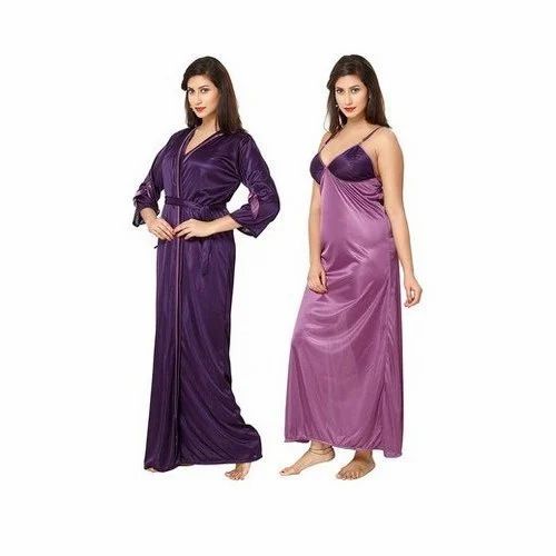 full flared satin nightwear indiamart