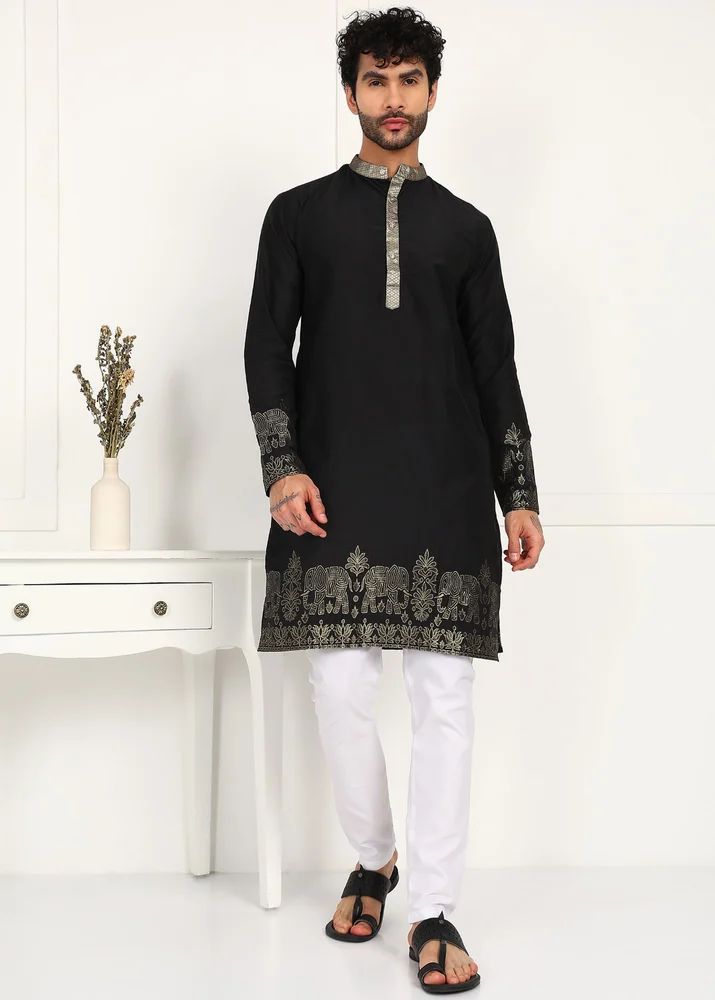Men Jacquard Kurta