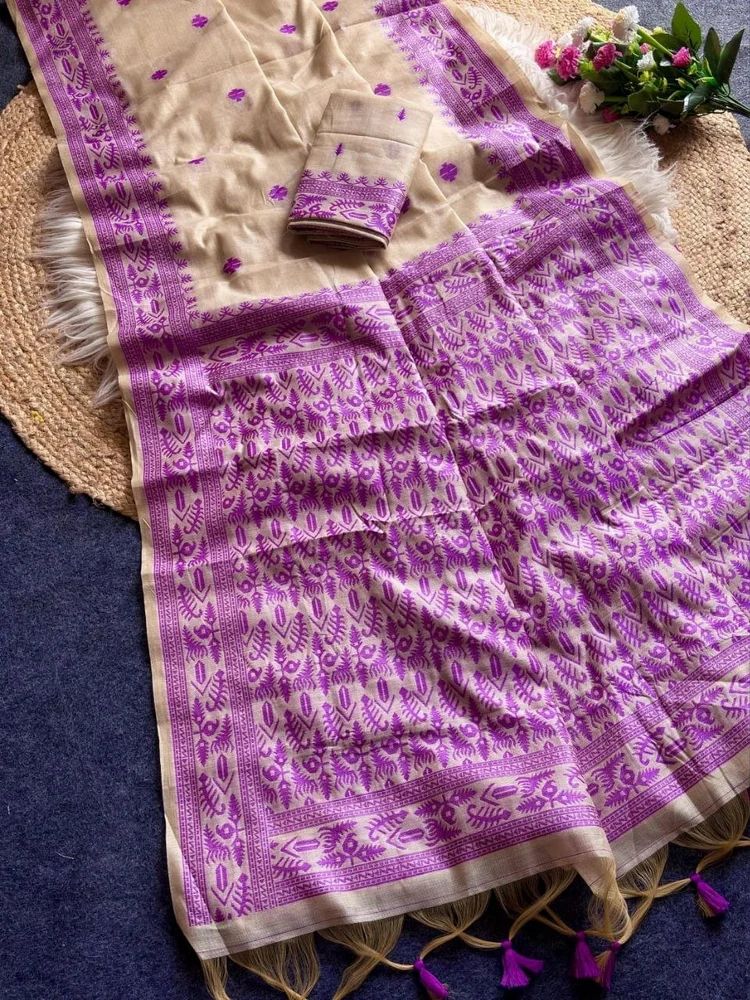Kashmiri Cotton Jamdani Saree