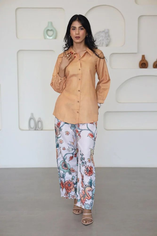 Mustard Contrast Printed Co Ord Set