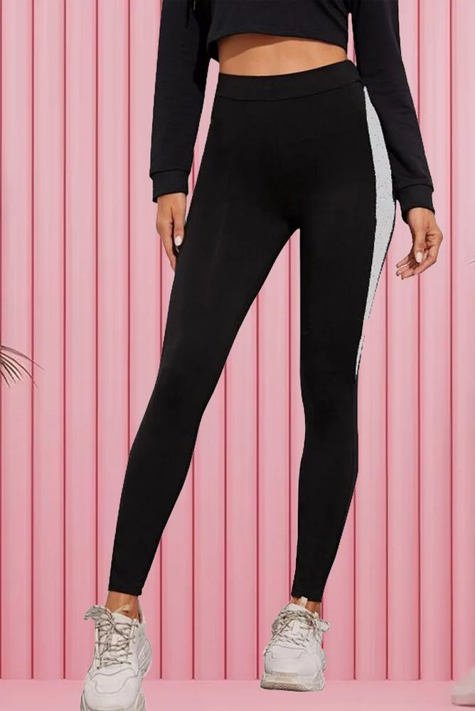 Ladies Bottom Side Strip Printed Legging