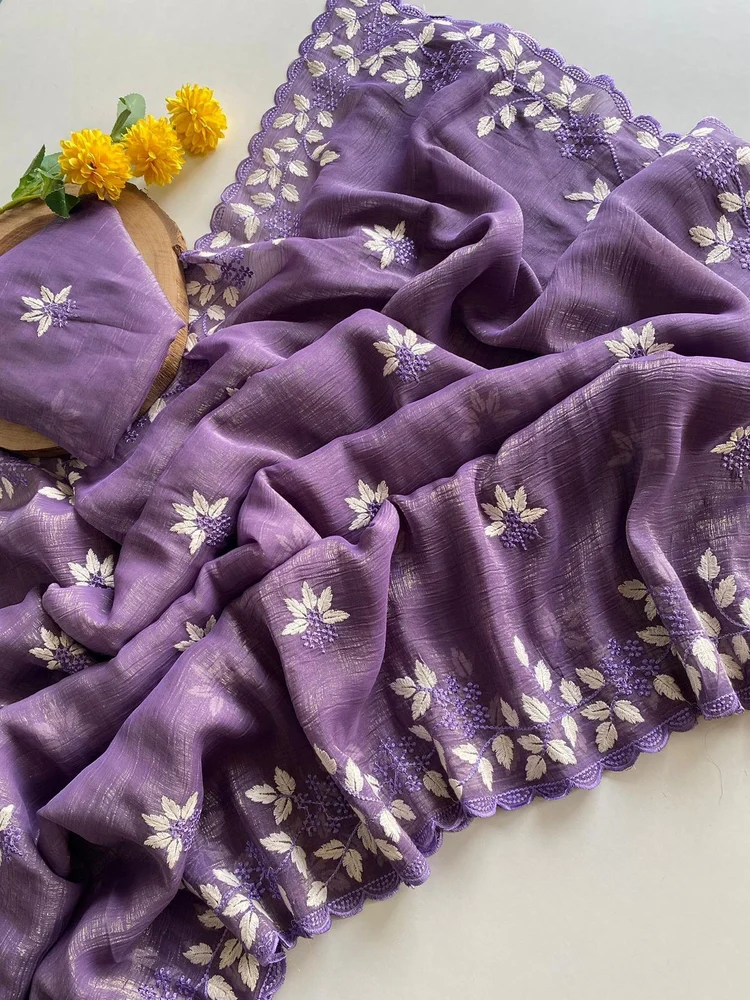 Shimmer Georgette Saree, Party Wear