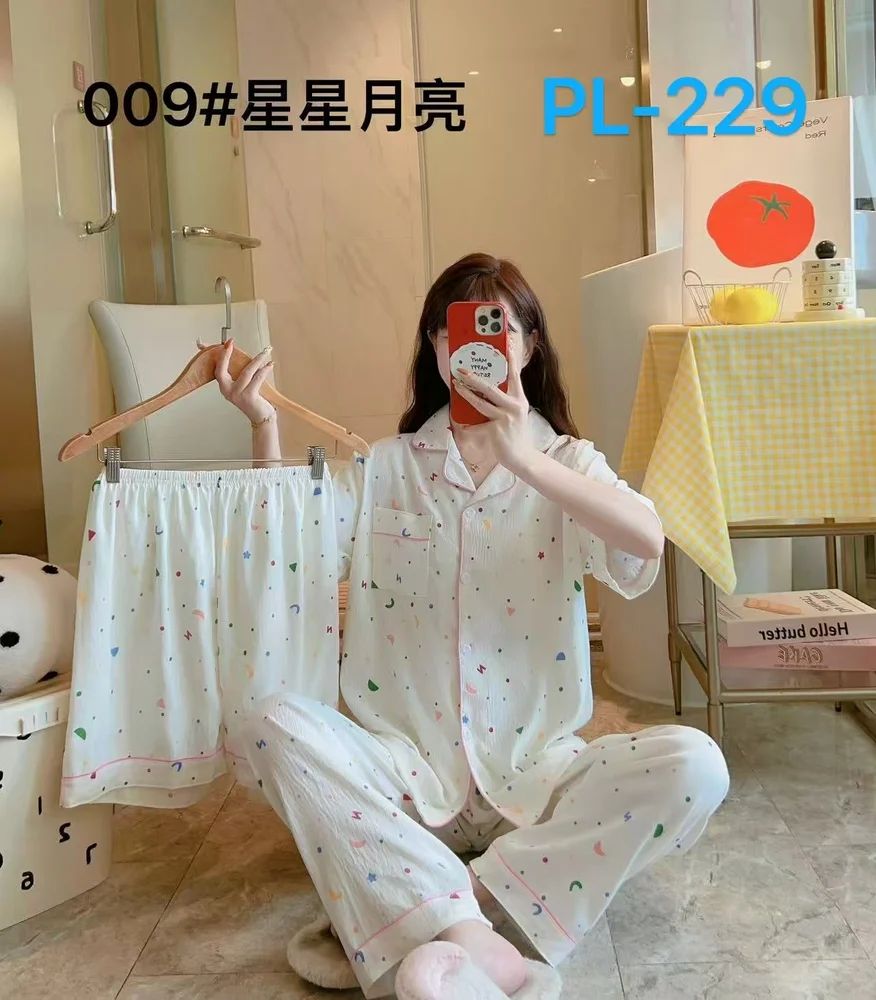 Women Cotton Blend Korean Night Wear