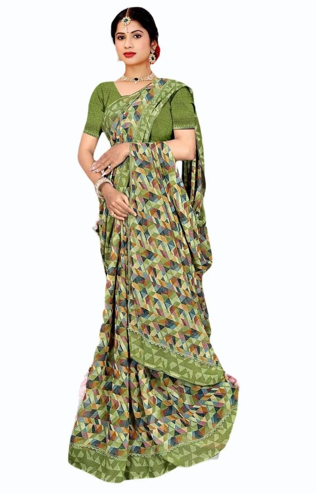 Light Green Weightless Printed Saree