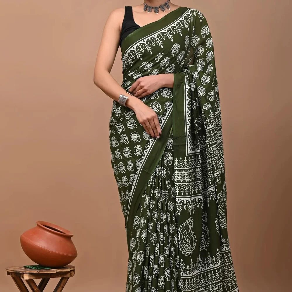 Heavy Chanderi Cotton Saree