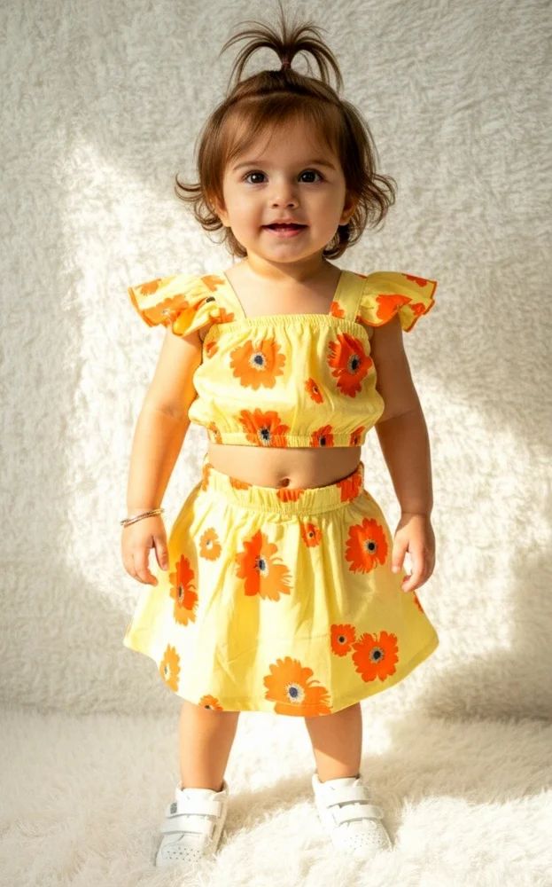 Kids Girl Skirt Top Set