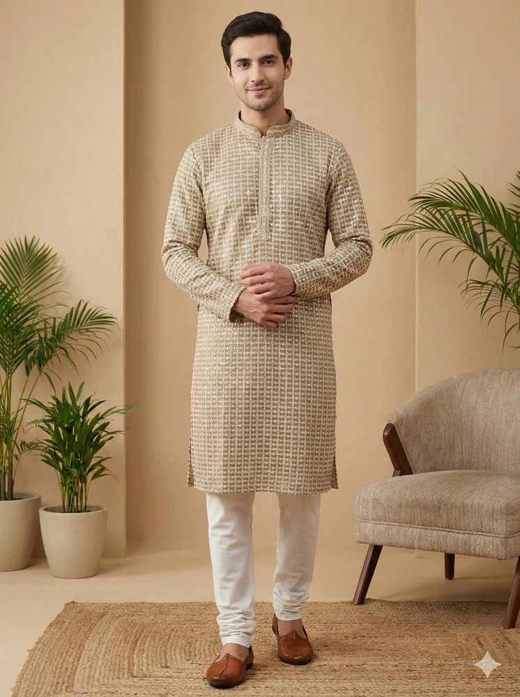 Royal Chickenwork Men Kurta