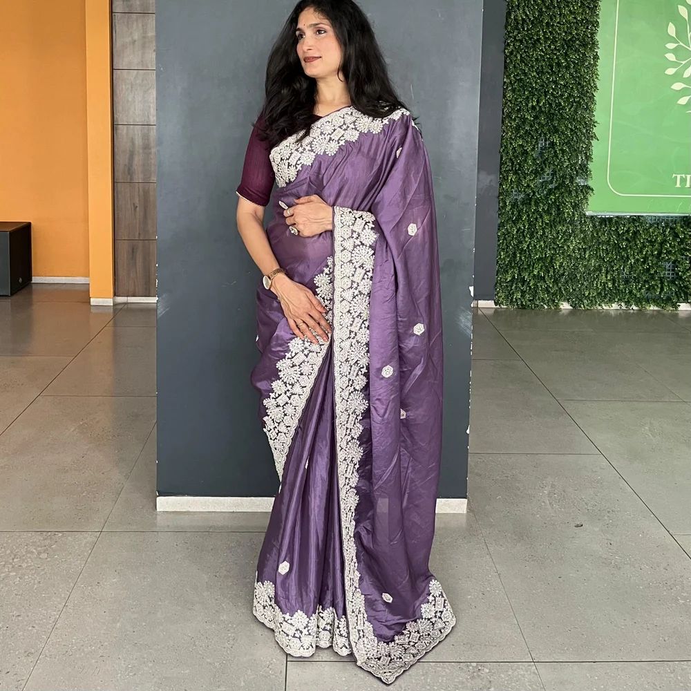 Silk Embroidered Saree