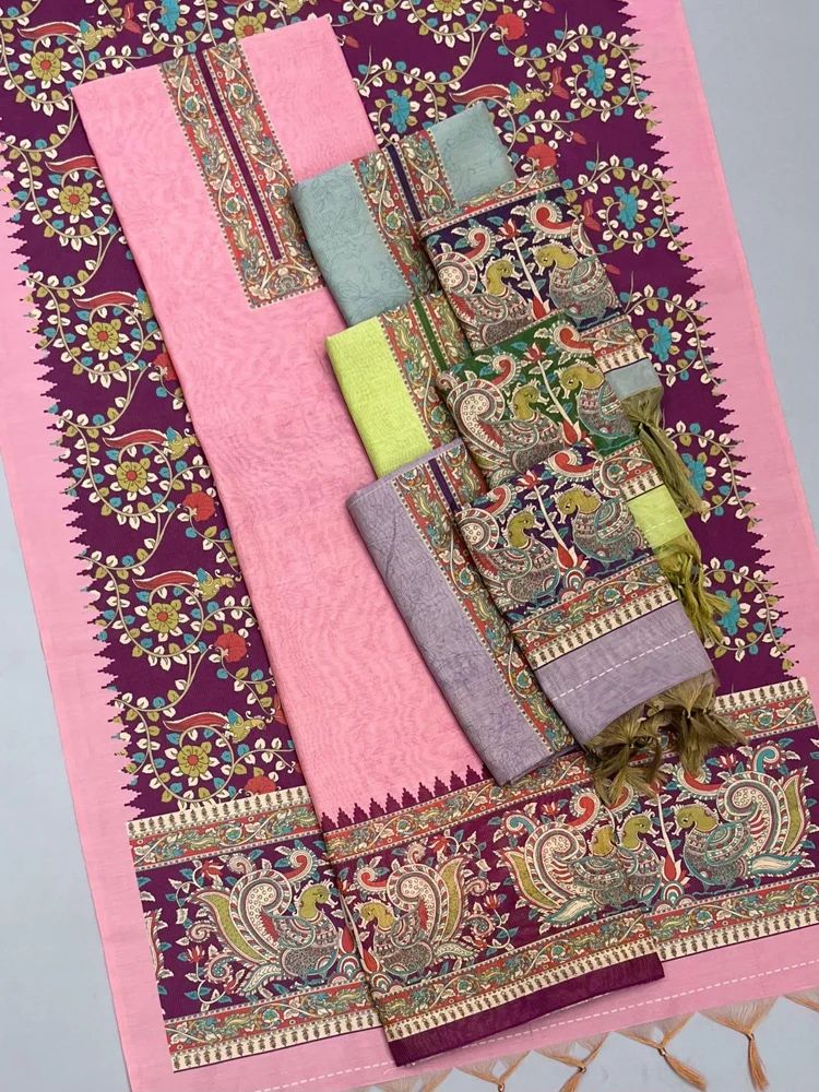 Vishnu Weaves  Tussar Silk Unstitched Suit