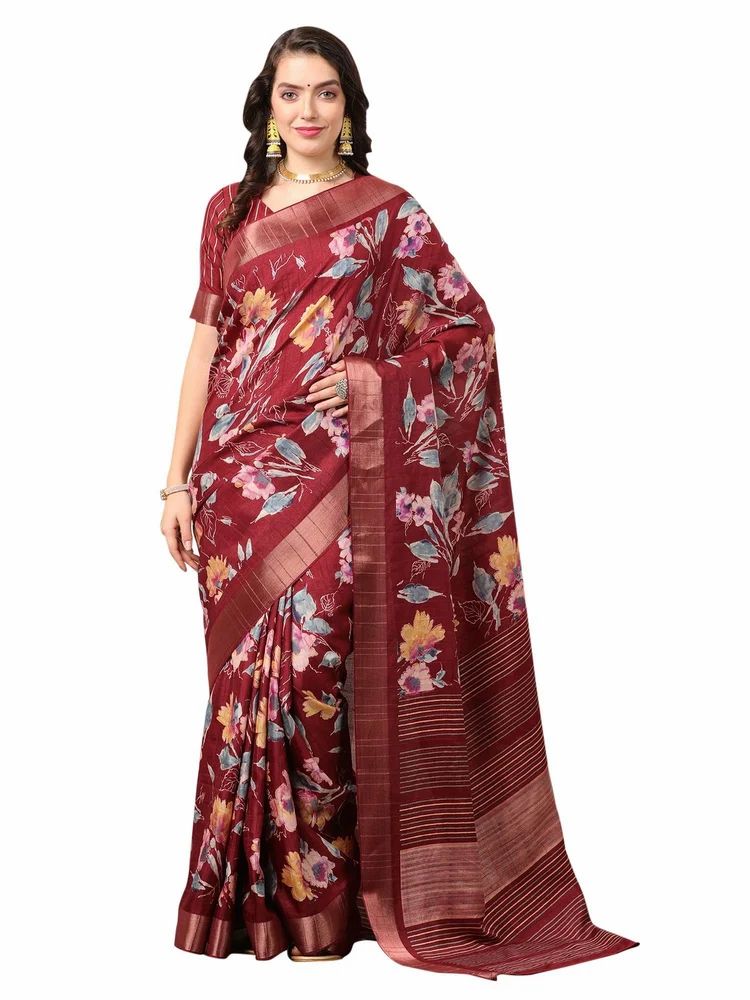 Red Silk Holland Saree 40, Party wear