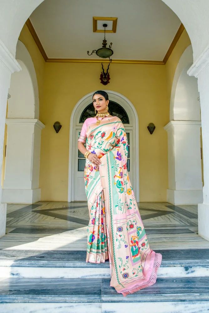 Red Ladies Paithani Saree