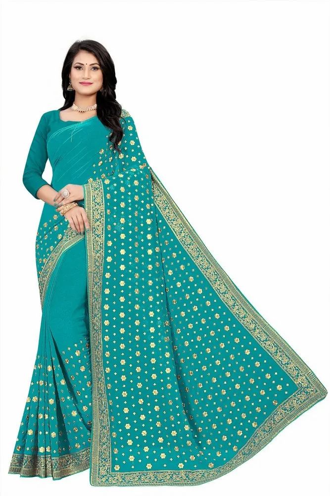 Ladies Blue Silk Saree