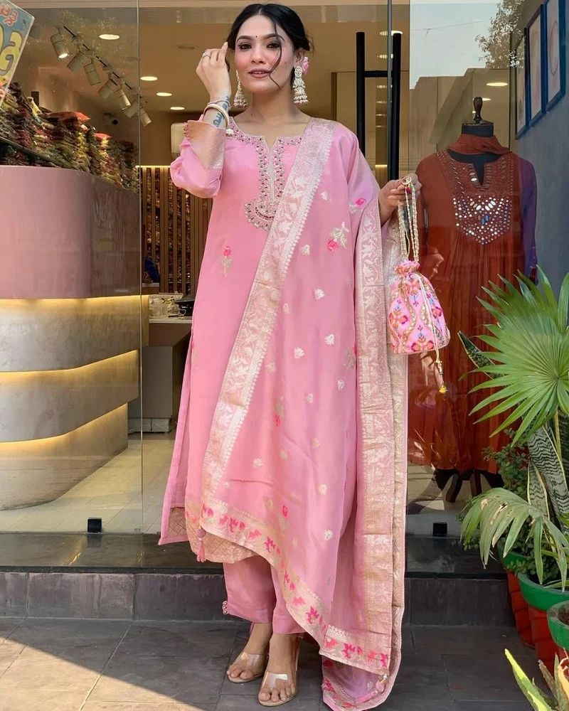 Ladies designer Silk Suits