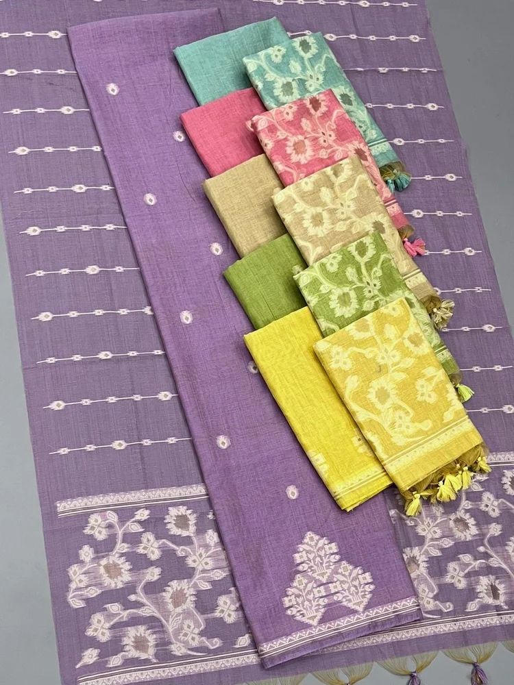 MUGA COTTON UNSTICHED SUIT