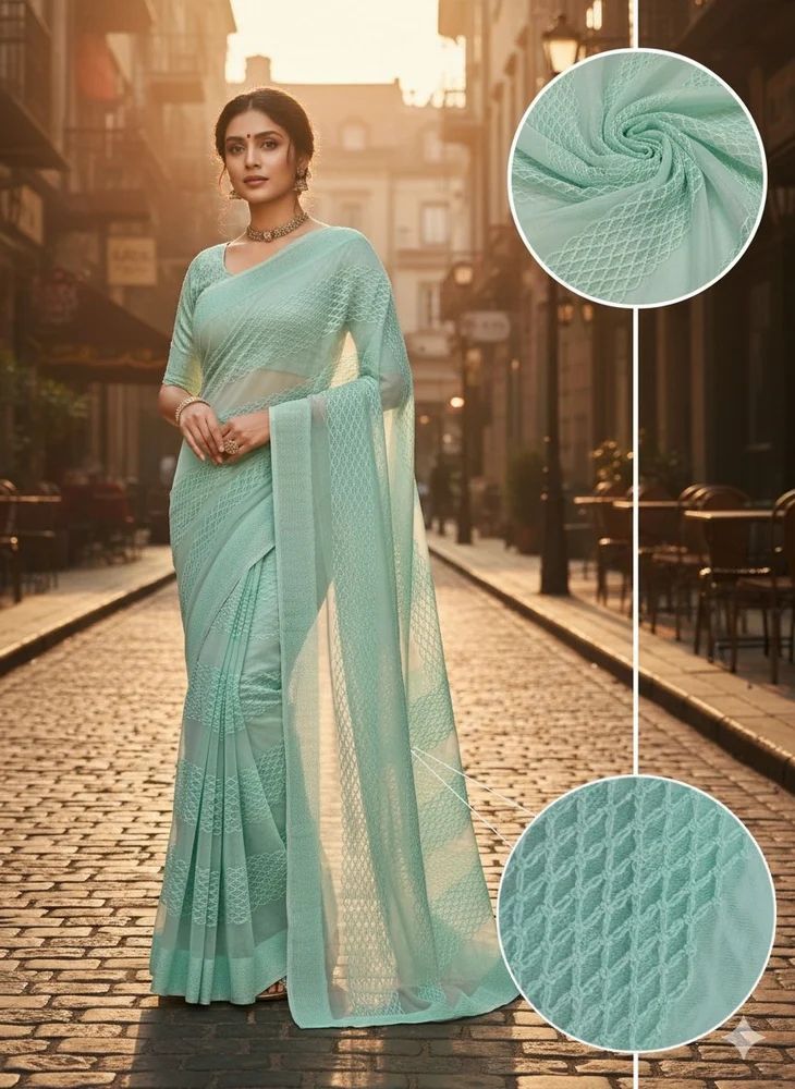 NET diamond saree