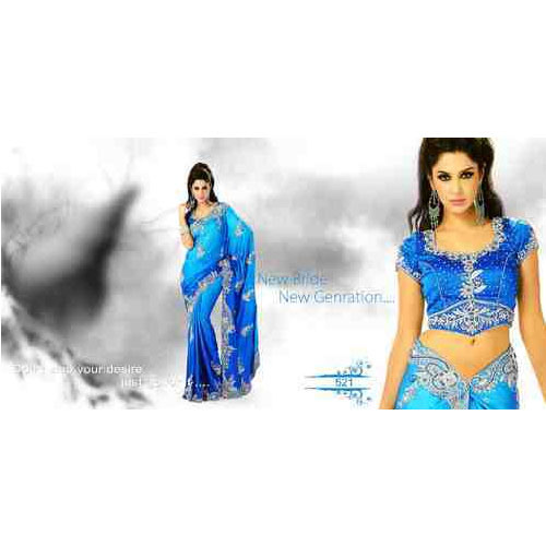 Stone Worked Bridal Saree