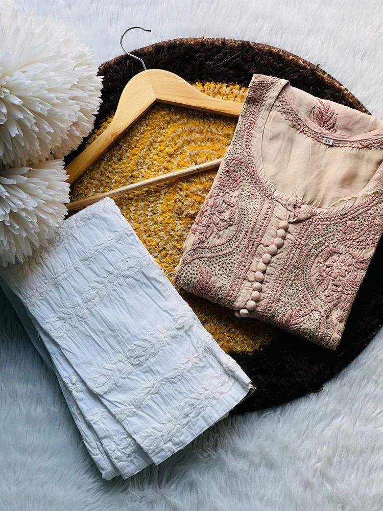 Chikankari Kurtis With Pants