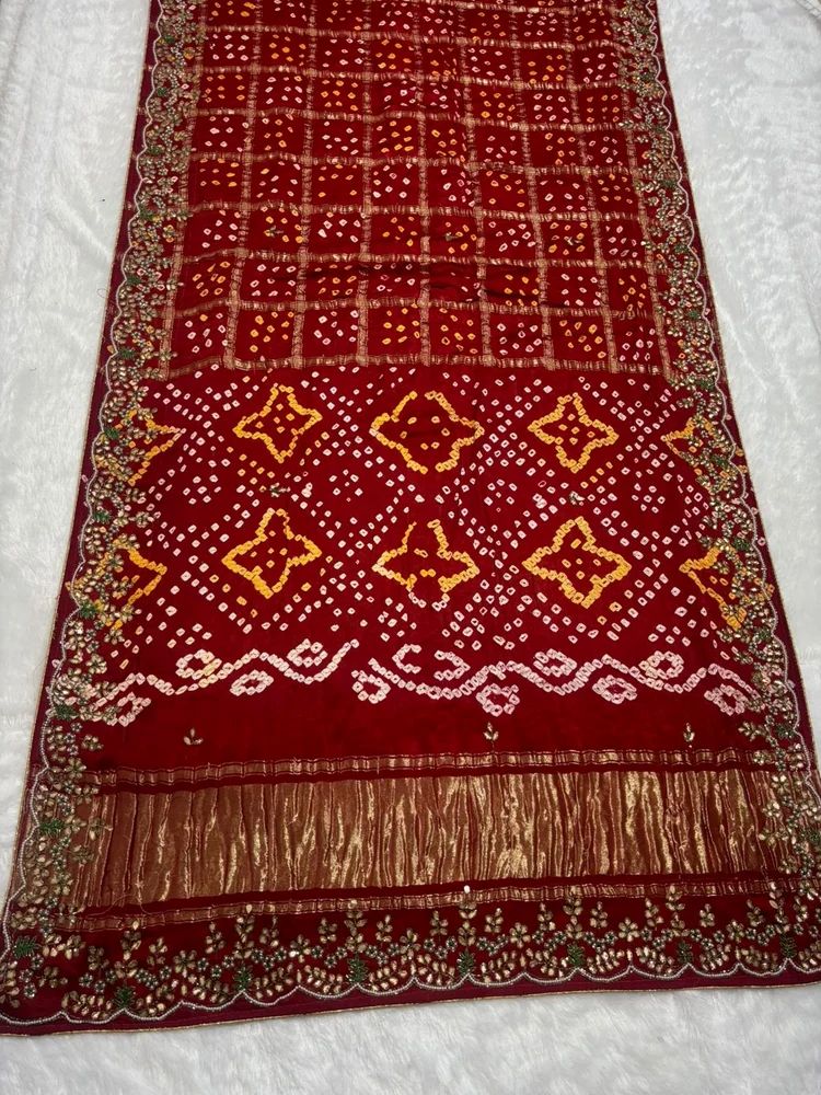 Gaji Silk Bandhani Saree