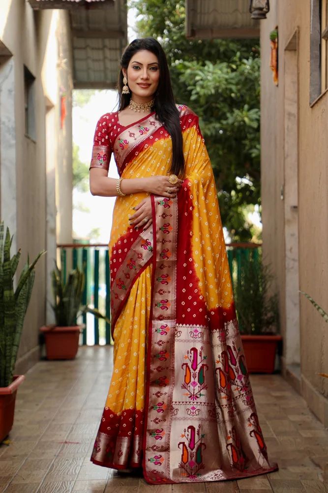 Bandhej Bandhani Saree