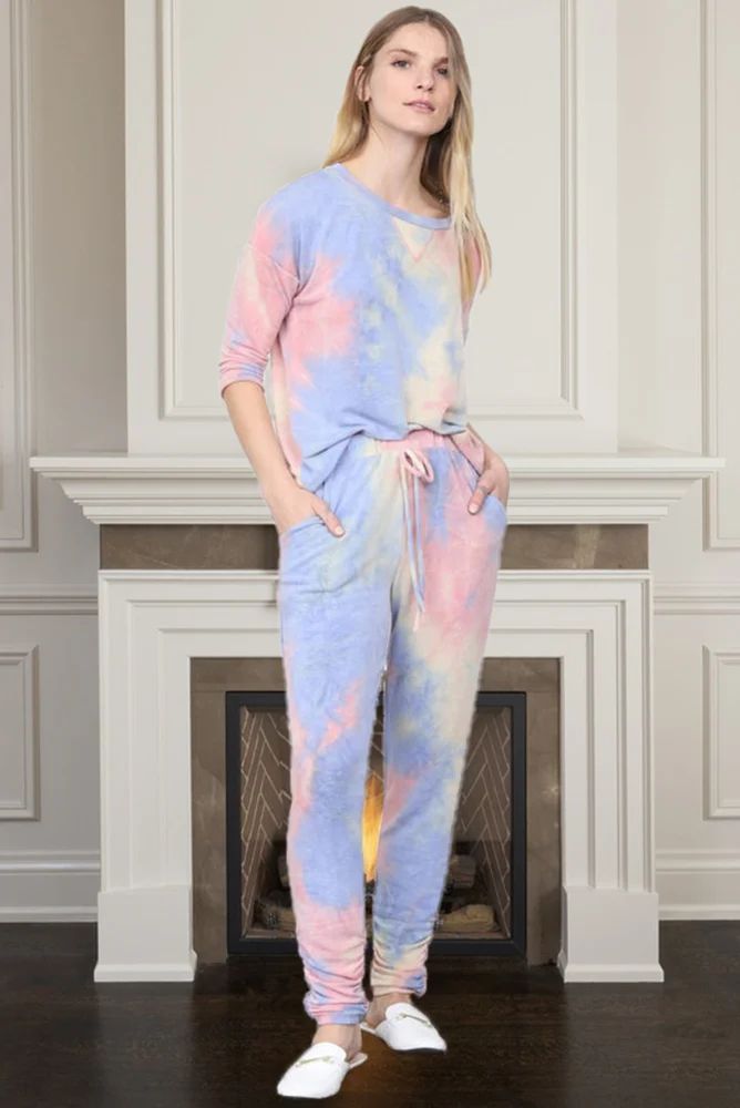 Pink & Baby Blue Tie Dye Tracksuit