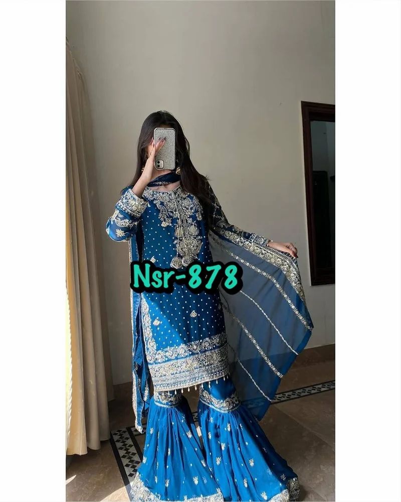 Faux Georgette Anarkali Salwar Suit