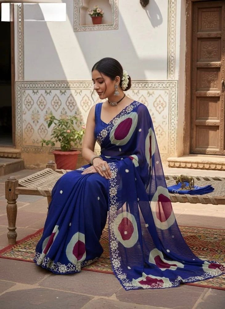 Bandhani Georgette Saree